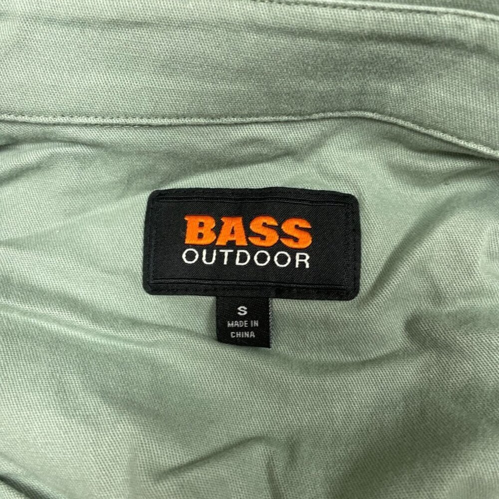 Bass Outdoor Stretch Worker Shirt Lily Pad S NWT 6417 - Picture 3 of 8